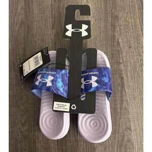 Under Armour Youth Girl's Ansa Graphic Slide Sandals Size: 13K Purple/Blue - New